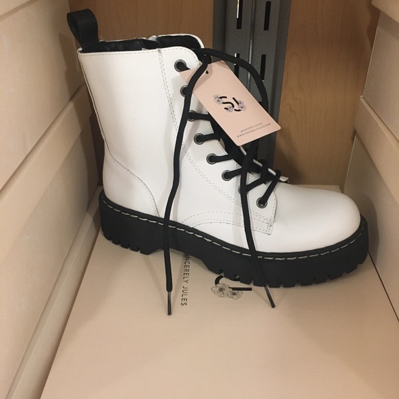 🤍Sincerely Jules Womens White Combat Boots🤍 - Picture 6 of 7